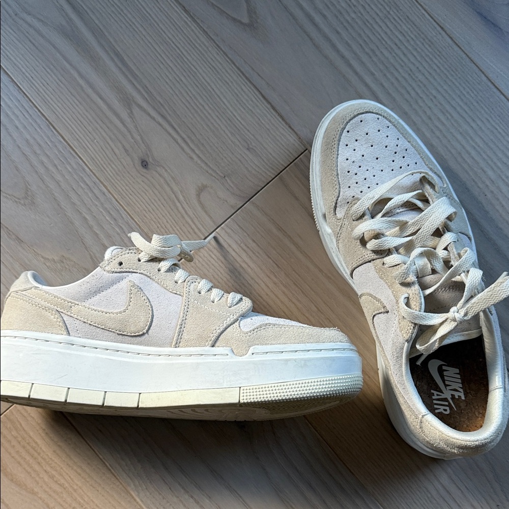 Nike Air Jordan 1s coconut milk Cream Low-Top Sneakers